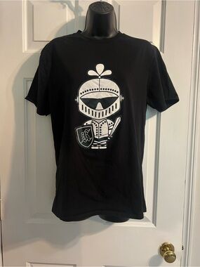Karl Lagerfeld Black T-Shirt with White Knight Graphic